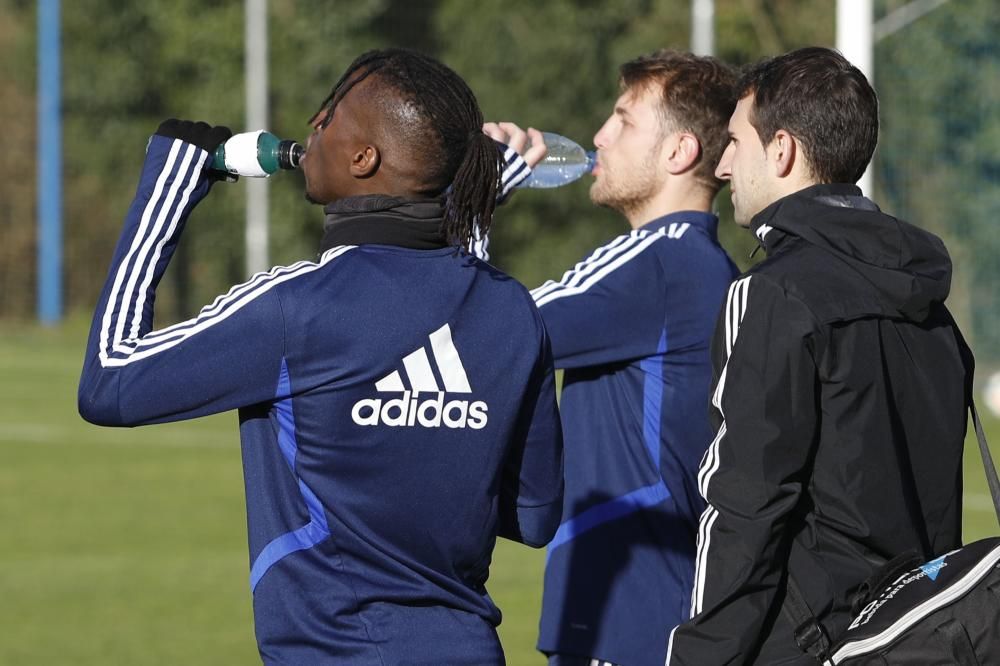 Entrenamiento del Oviedo en El Requexón