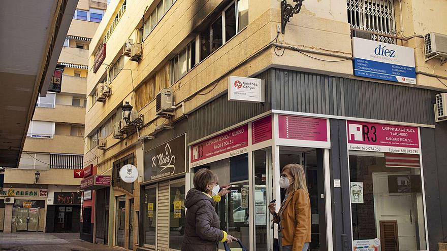 Incendio en el despacho de José Díez en Xàtiva