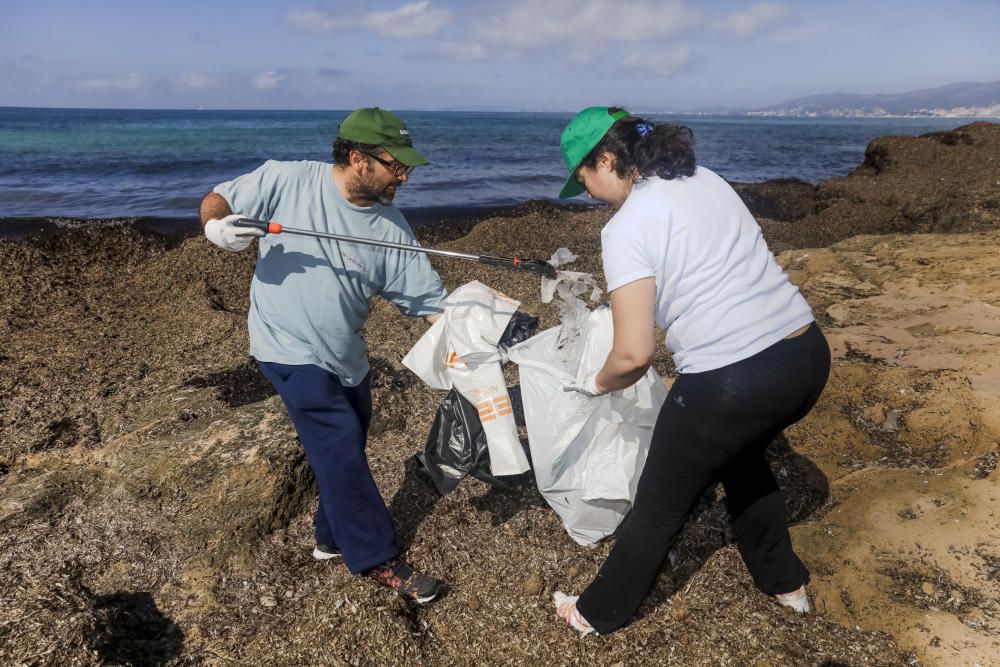 Voluntarios retiran 130 kilos de residuos en Es Carnatge