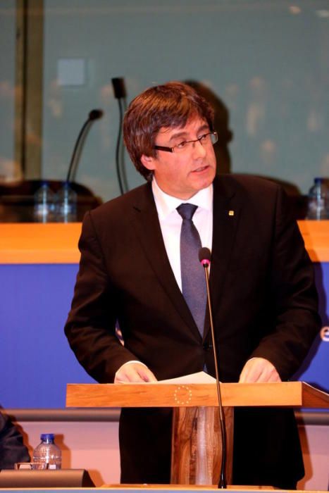 Discurs de Puigdemont, Junqueras i Romeva al Parla