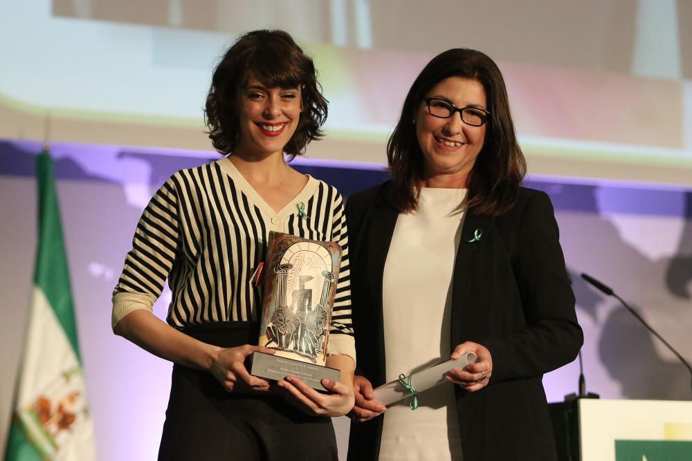 Marcos Fajardo, Miguel Ángel Catalina, María del Carmen Navas, Salvador Guzmán, Amparo Gallardo, Belén Cuesta, y en el apartado de empresas e instituciones, los servicios informativos de Canal Sur en Málaga, la Federación de Mujeres de la Comarca Nororiental de Málaga, el IES Guadalmedina y La Curruca, una panadería en Coín, los premiados.