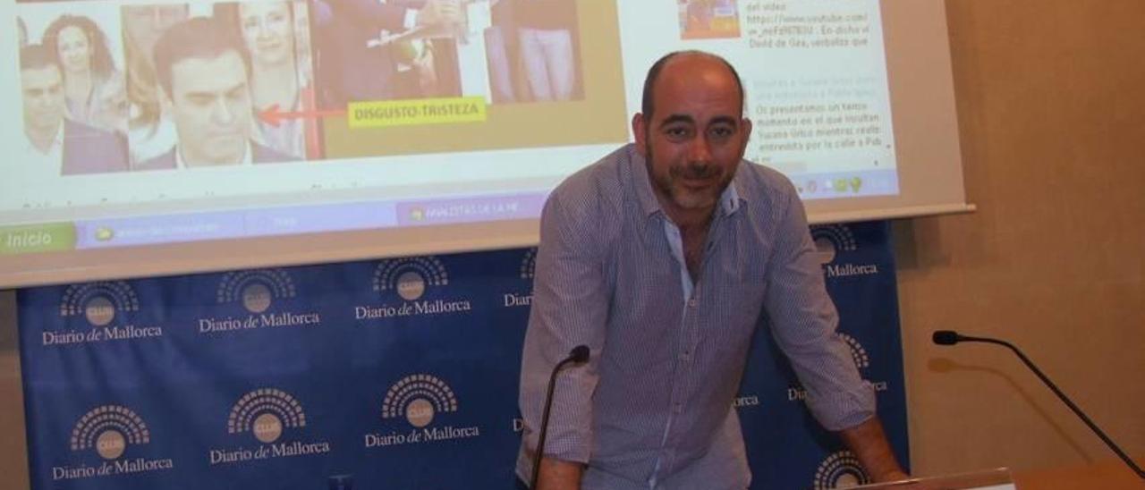 Francisco Sánchez, ayer justo antes de iniciar su conferencia en el Club Diario de Mallorca.