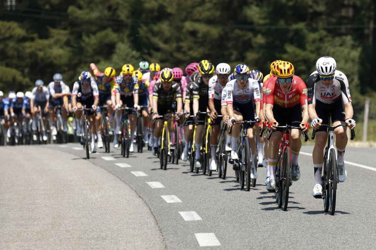 El pelotón de ciclistas durante la sexta etapa del Tour de Francia. El pelotón de ciclistas durante la sexta etapa del Tour de Francia.