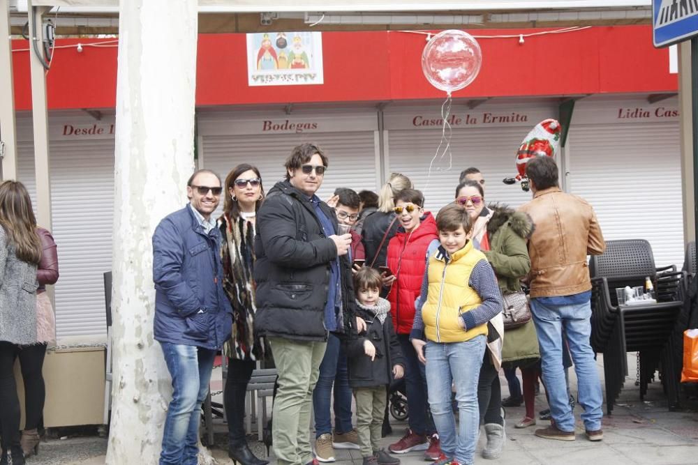 Tardebuena en el centro de Murcia: Romea y Alfonso X El Sabio