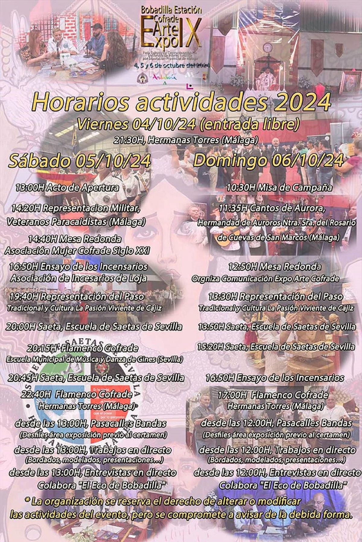 Actividades de la IX Expo Cofrade de Bobadilla Estación.