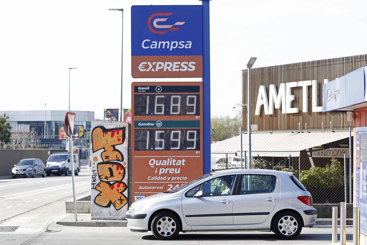 El preu dels carburants a una de les gasolineres més econòmiques de Girona aquest dimecres.