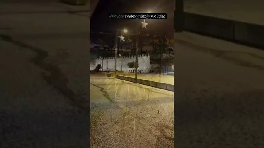 Así ha sido la granizada que ha caído de madrugada en Mallorca