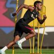 Ansu Fati durante un entrenamiento con el Barça