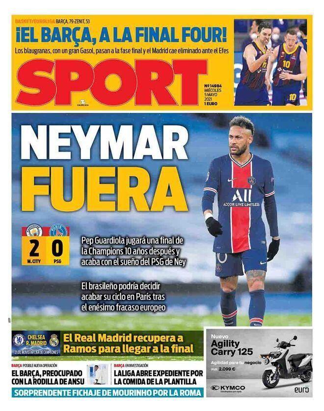 La portada de SPORT