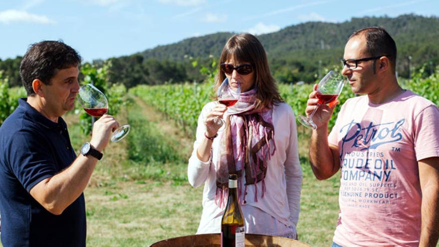 Enoturistes a la DO Empordà en una imatge cedida