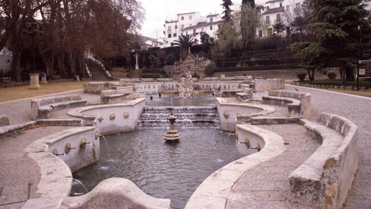 Imagen de la Fuente del Río de Priego, realizada por Francisco Rioboo.