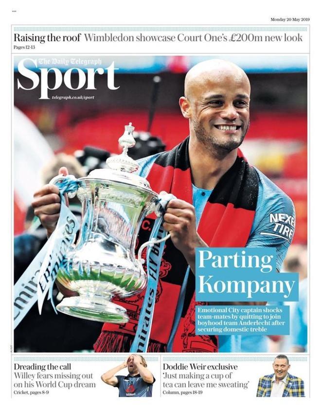 Esta es la portada de Telegraph Sport del 20 de mayo