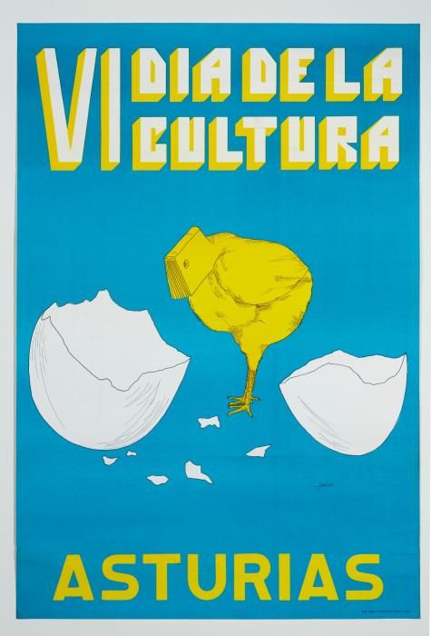 Carteles políticos en el Muséu del Pueblu d'Asturies