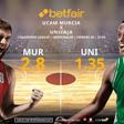 UCAM Murcia vs. Unicaja Baloncesto: horario, TV, estadísticas, cuadro y pronósticos