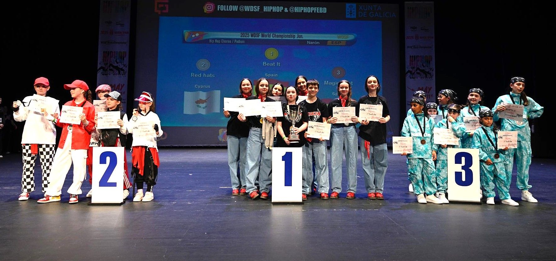 Los bailarines vigueses copan los podios del Mundial de hip-hop de Narón