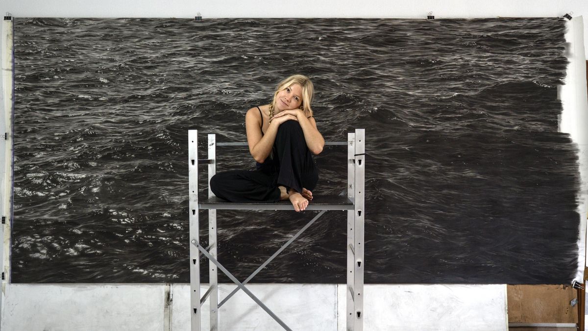 Victoria Valiente y su 'Entre isla e isla', pieza ganadora del Premio Art Palma Contemporani.