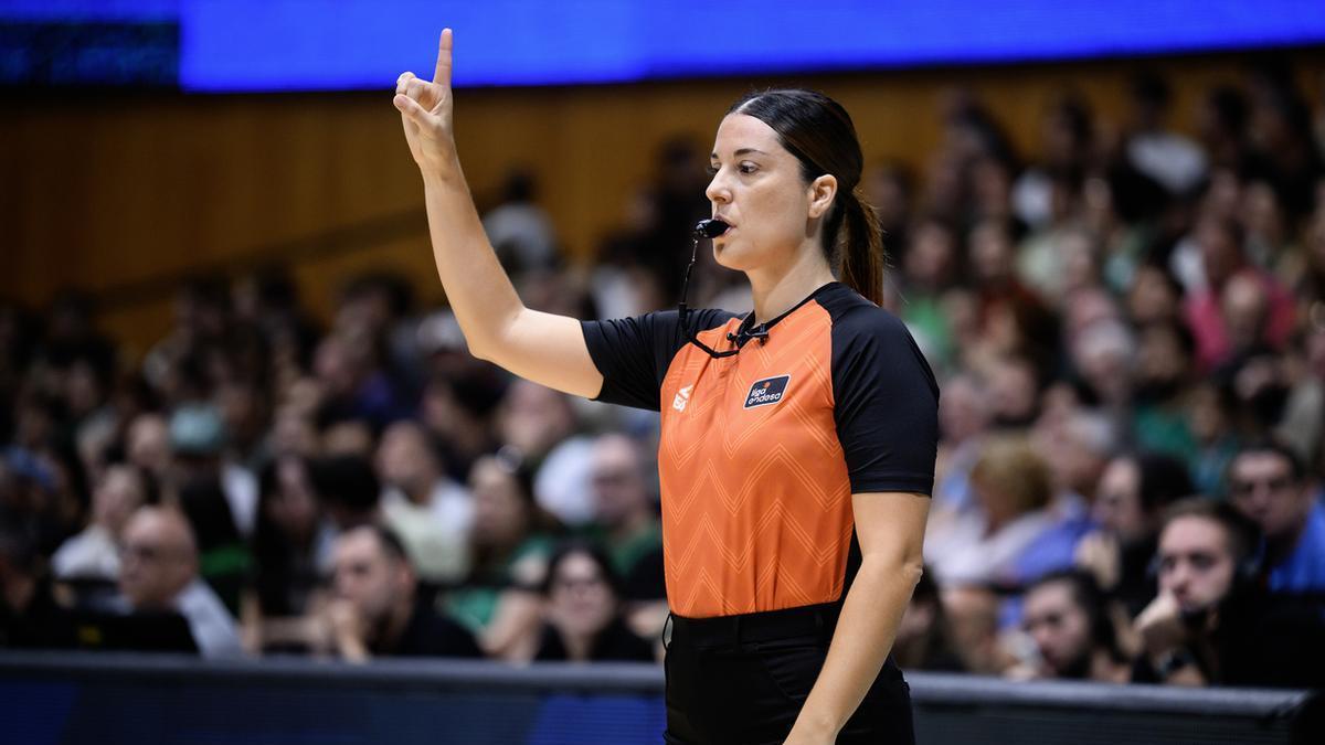 Ariadna Chueca, en un partido de la Liga Endesa de esta pasada campaña
