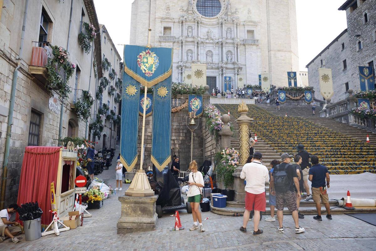 Les imatges d'un nova jornada del rodatge d''Enredados' a Girona Les imatges d'un nova jornada del rodatge d''Enredados' a Girona