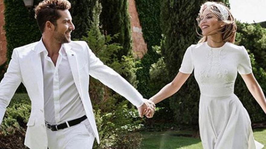 David Bisbal y Rosanna Zanetti, en su boda