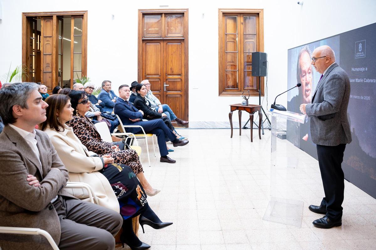 Homenaje del Cabildo de Gran Canaria a Cipriano Marín Cabrera