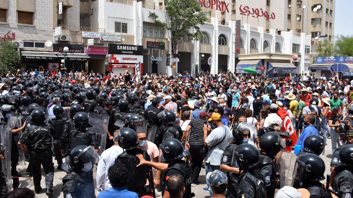 Protestas en Túnez