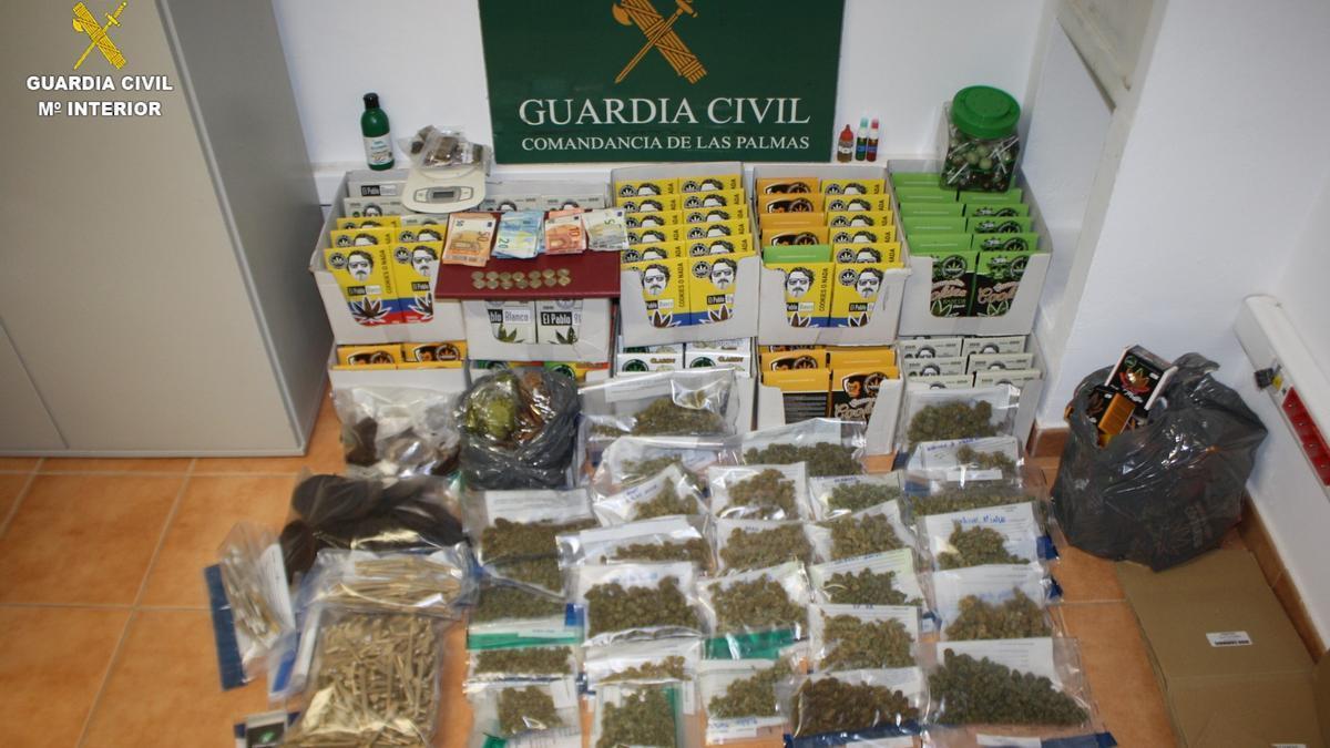 Desarticulado un punto de venta de marihuana en Lanzarote