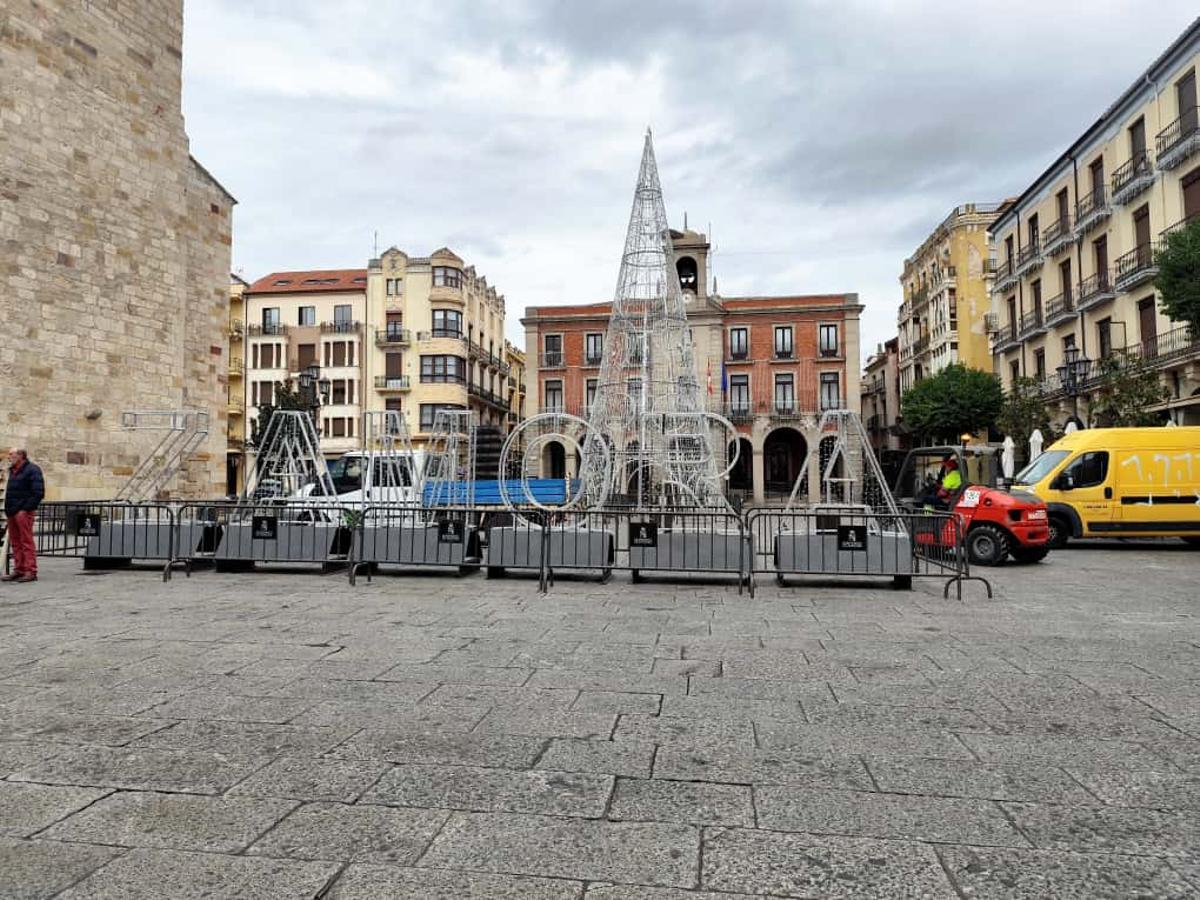 Decoración navideña en Zamora