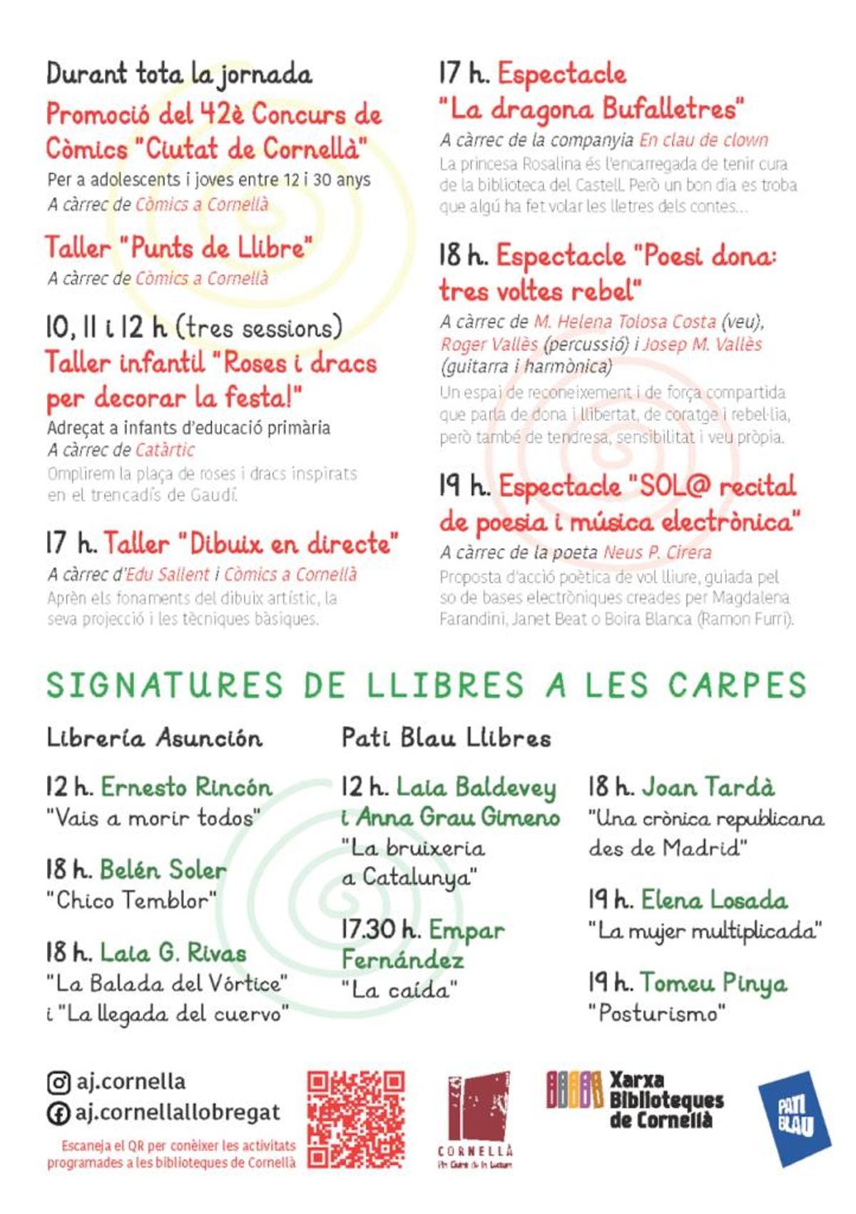 Actos de Sant Jordi en Cornellà.