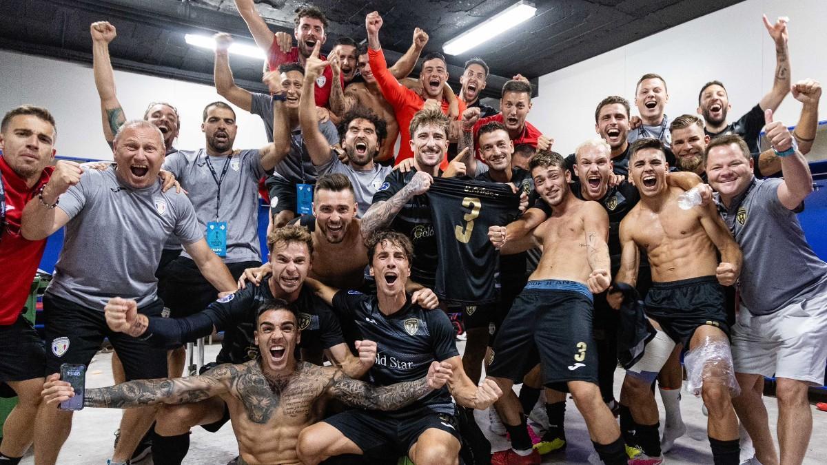 El FC Santa Coloma celebra su pase a tercera ronda de la Conference League