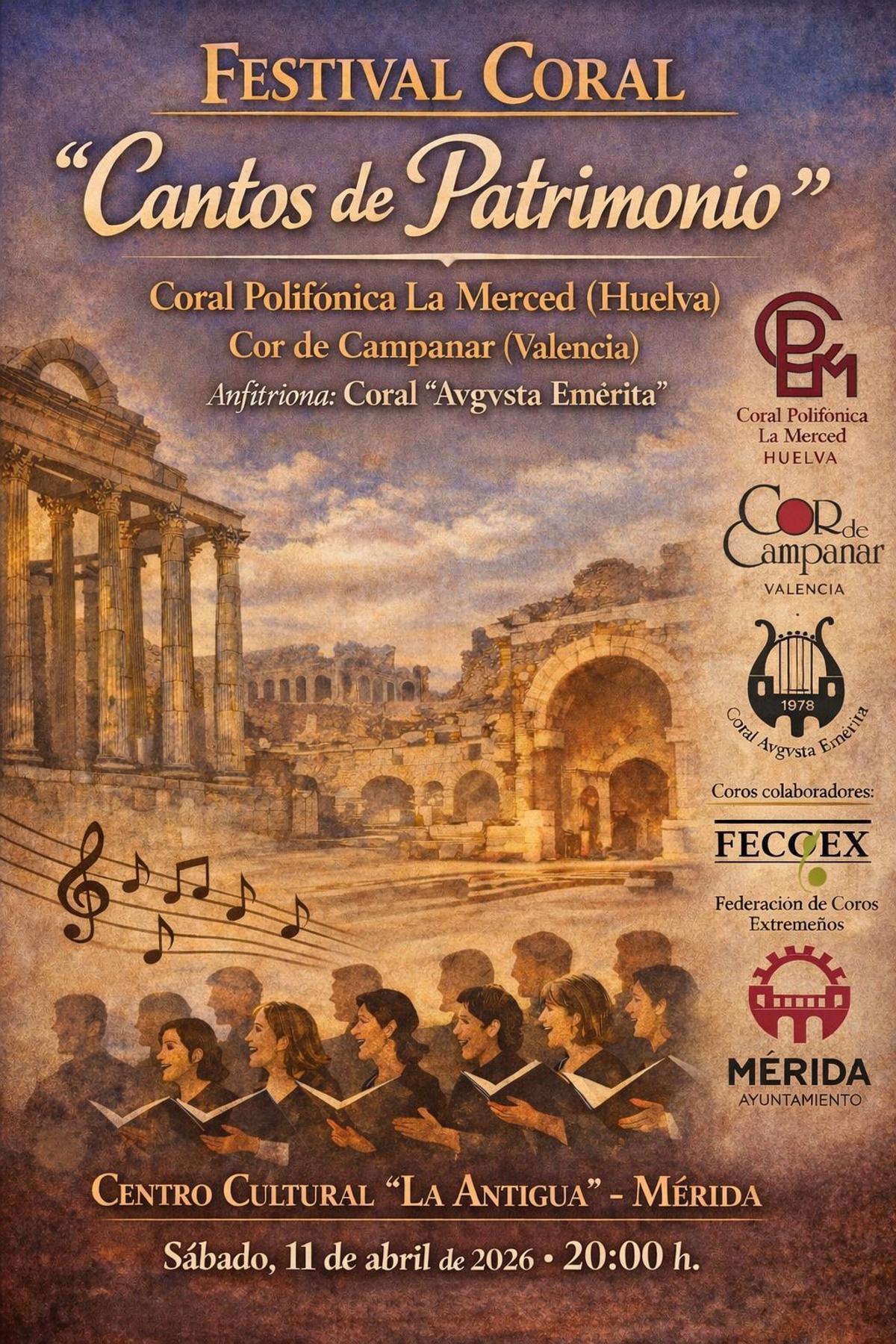 Cartel anunciador del festival 'Cantos de Patrimonio'.