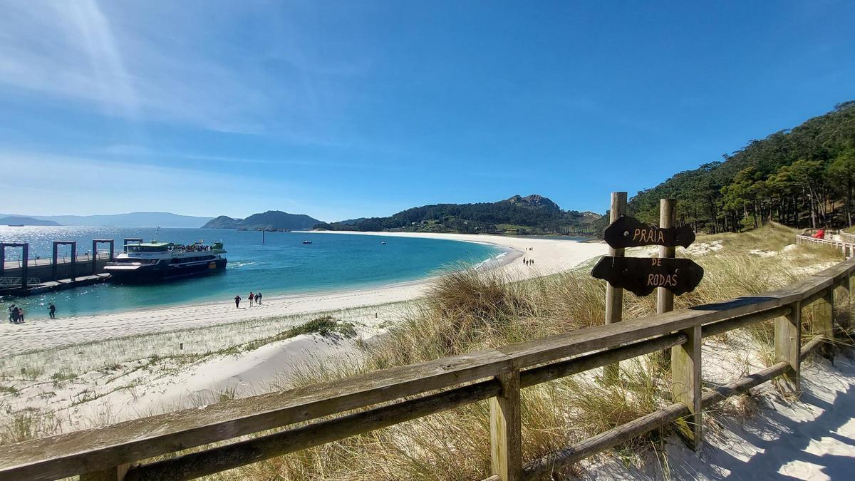 Foto de archivo de la playa de Rodas, en las Islas Cíes.