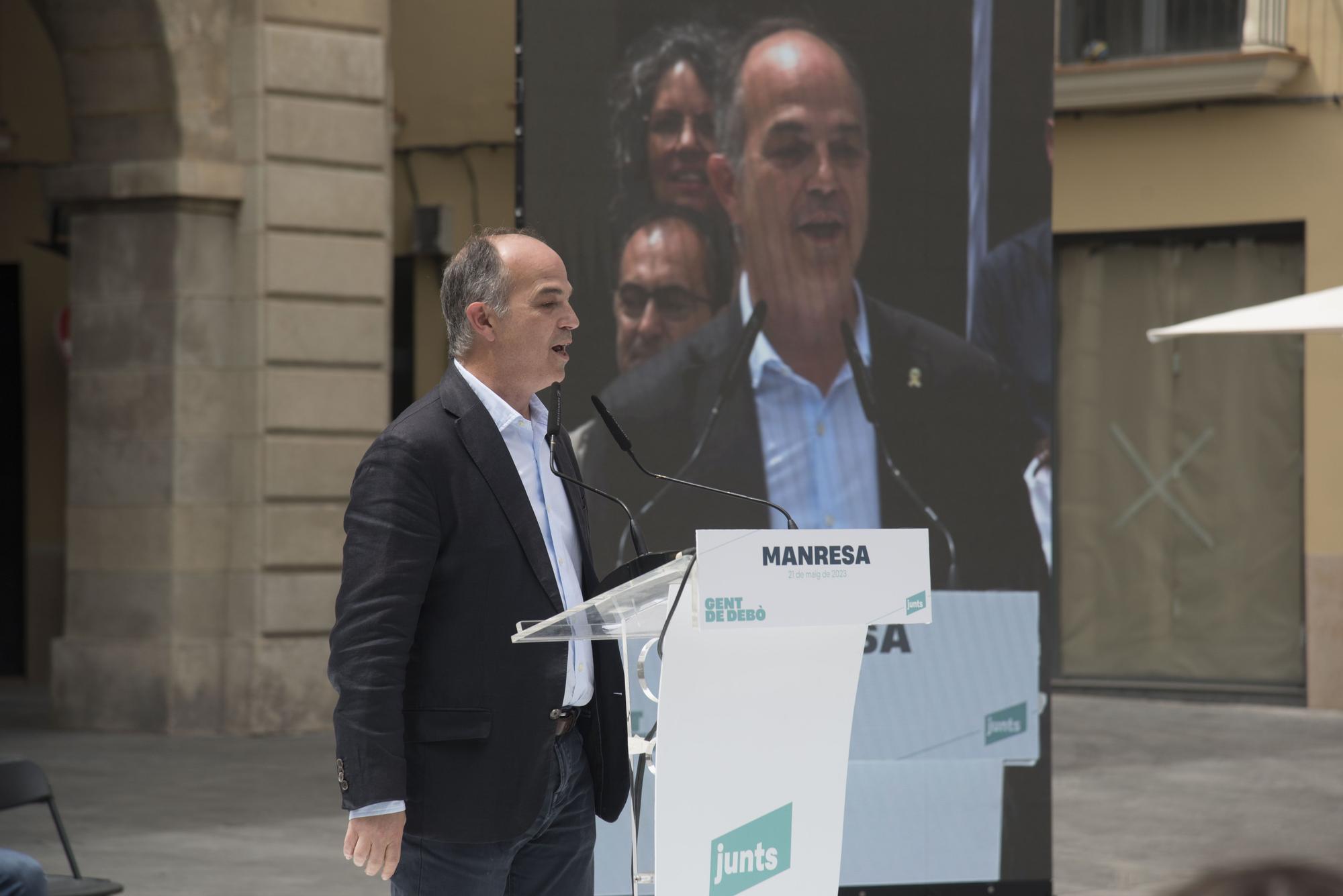 Acte central del candidat a l'alcaldia de Manresa de Junts, Ramon Bacardit