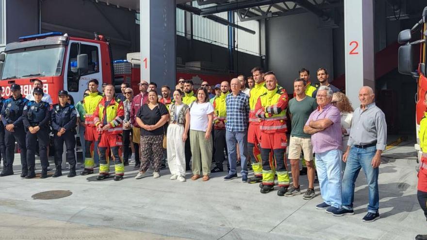 Homenaje al bombero Sergio Sanlés en el primer aniversario de su muerte