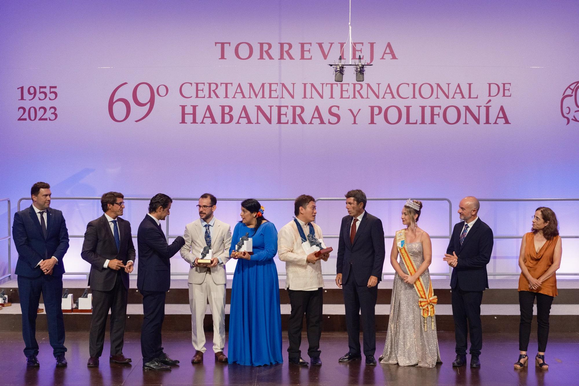 Velada de exhibición de las mejores masas corales y entrega de premios del Certamen Internacional de Habaneras y Polifonía de Torrevieja