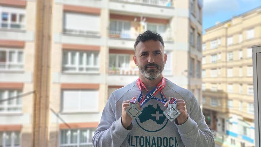 Las &quot;kettlebells&quot;, las pesas rusas que tienen un subcampeón de España de Pola de Siero