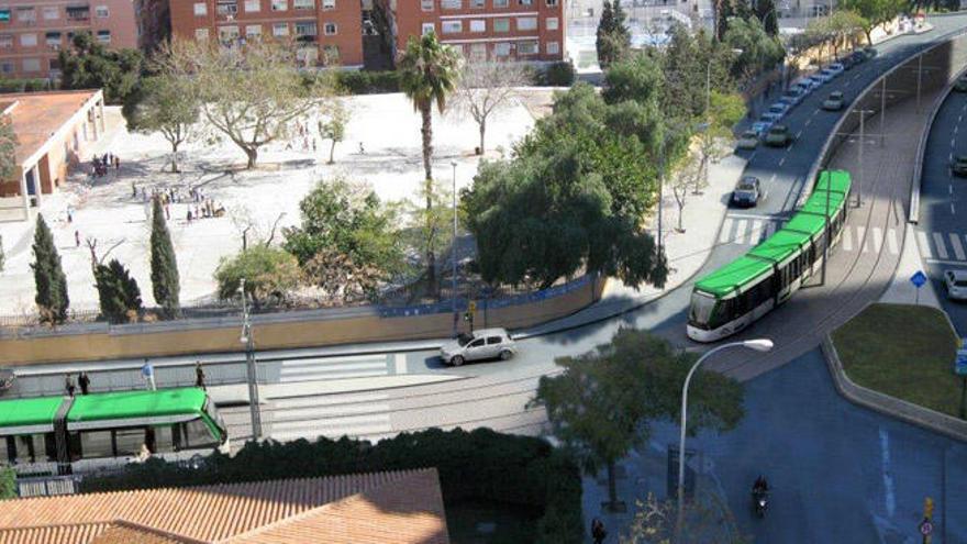 Recreación de la rampa de salida del metro a la superficie en la confluencia de las calles Hilera y Santa Elena.