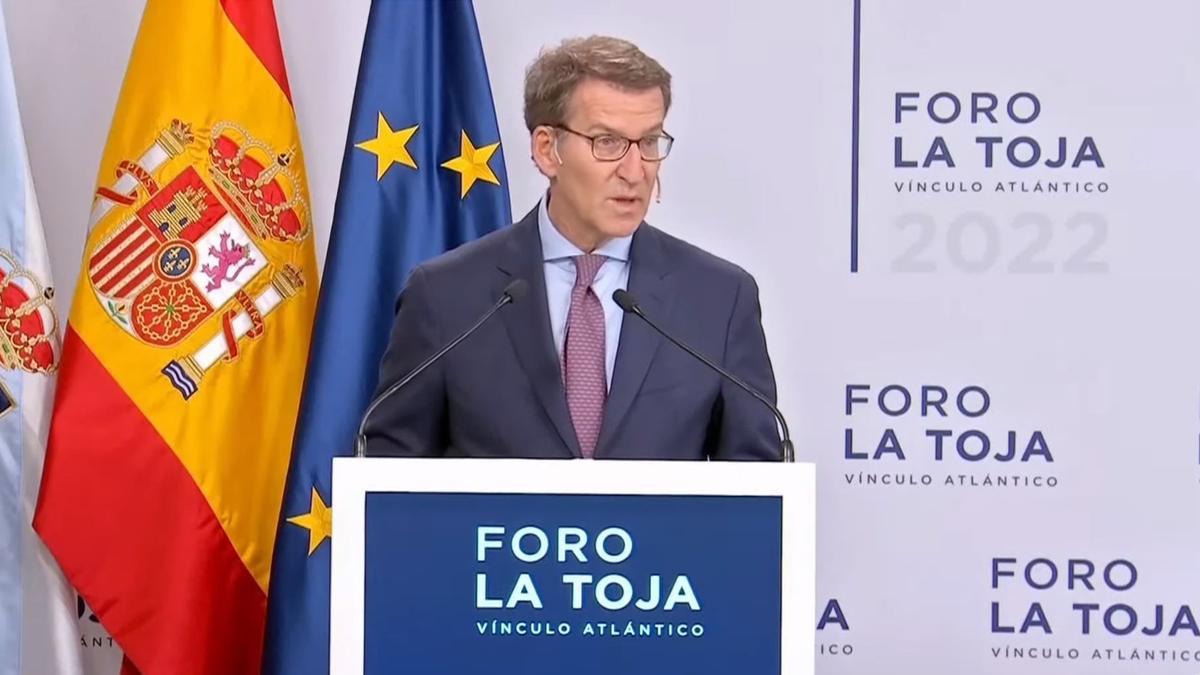 Alberto Núñez Feijóo, en el Foro La Toja.