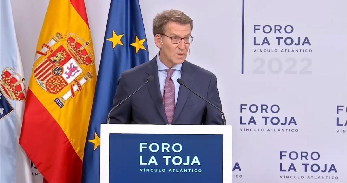 Alberto Núñez Feijóo, en el Foro La Toja.