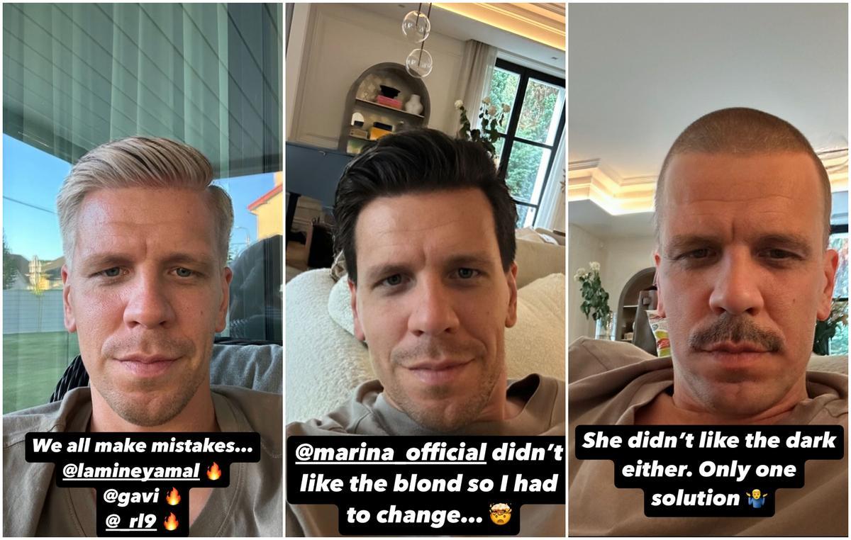 Estos son los tres cambios de 'look' de Szczesny.