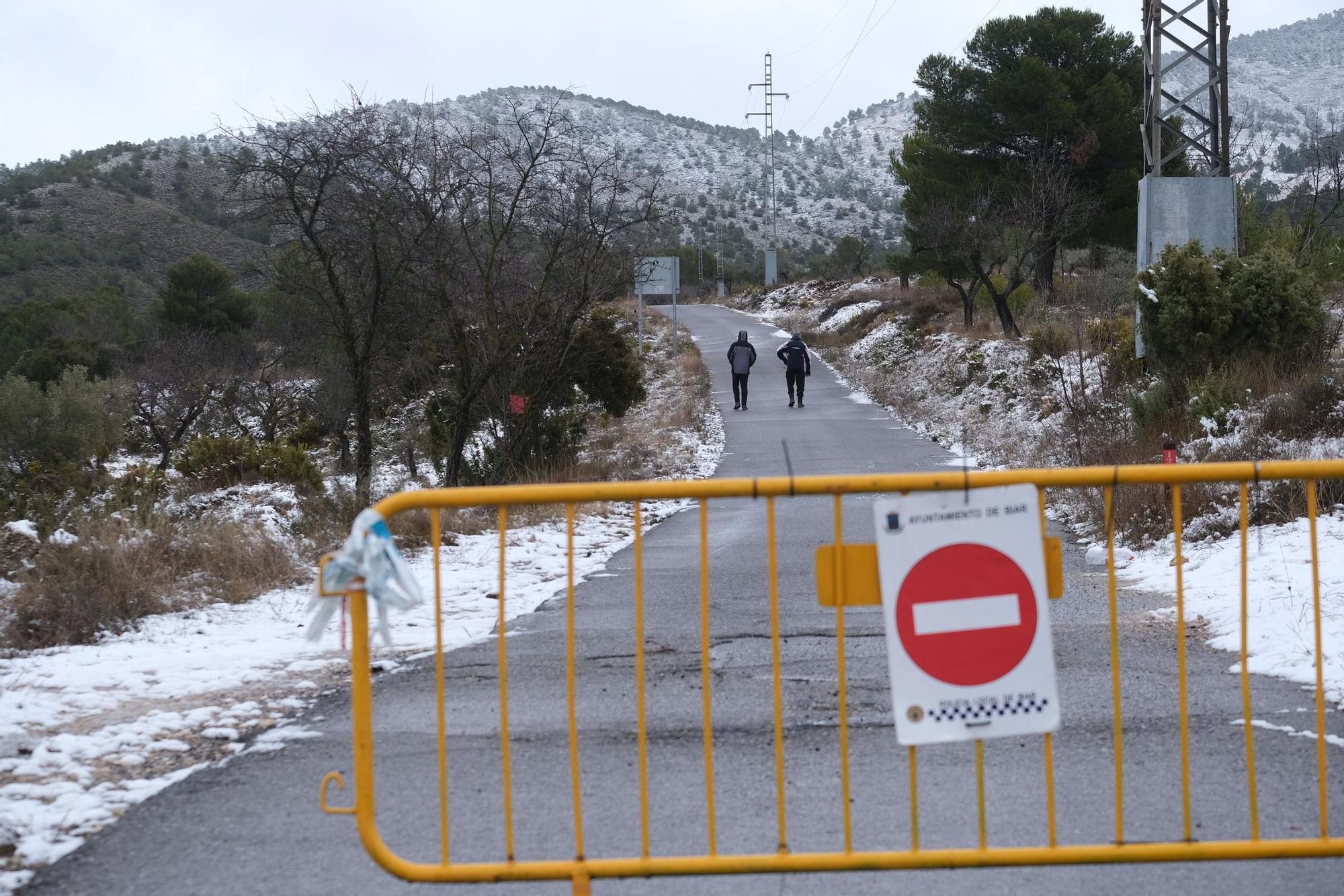 Nevada en el Alto Vinalopó