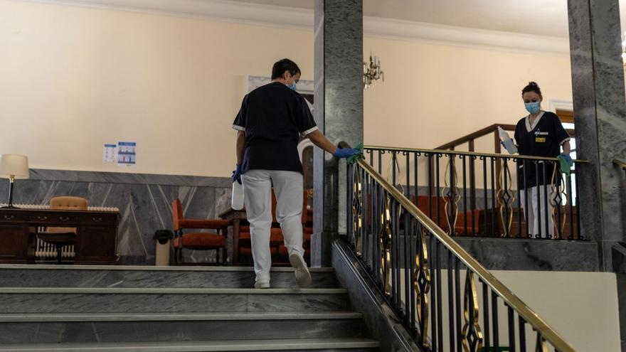 Limpiadoras en sede judicial en Zamora.