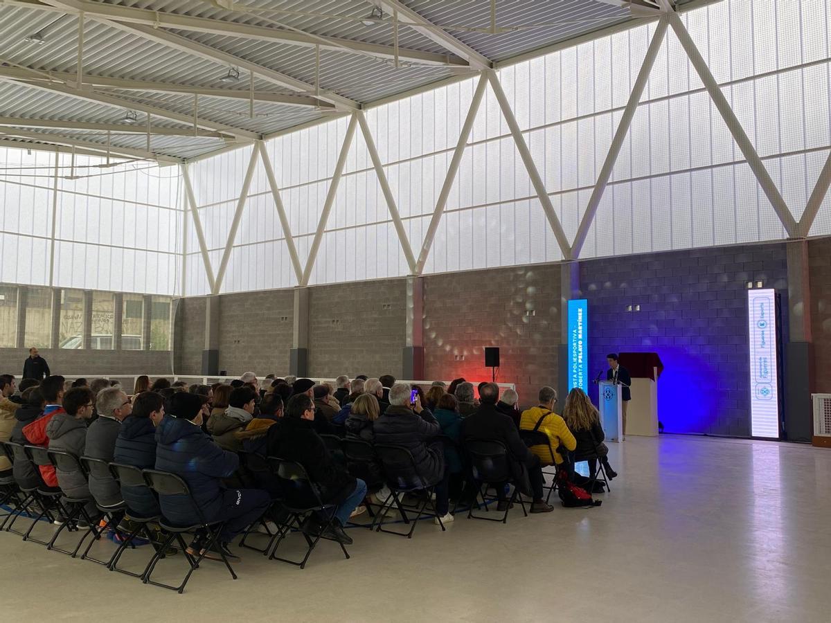 Pere Montserrat, regidor d'Esports, durant el seu parlament inaugural.