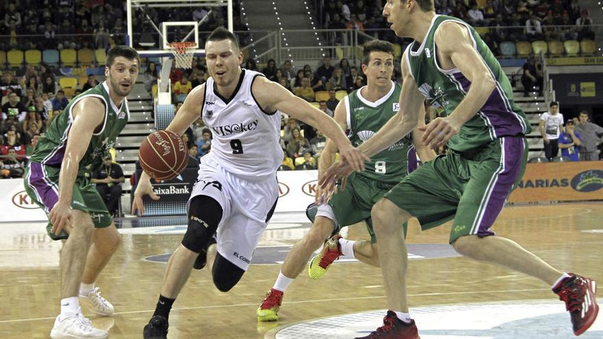 Imagen del último triunfo cajista en Copa, frente al Bilbao Basket en Las Palmas 2015.