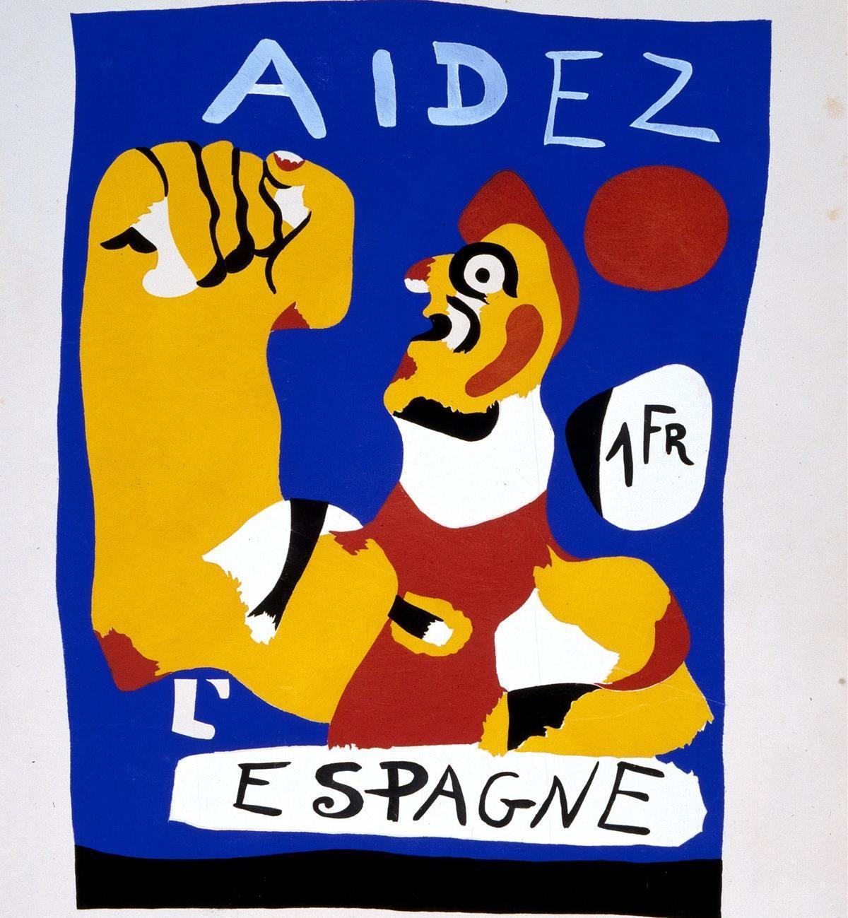 'Aidez l'Espagne' (1937), obra de Joan Miró, que podrá verse en la exposición de ADLAN.