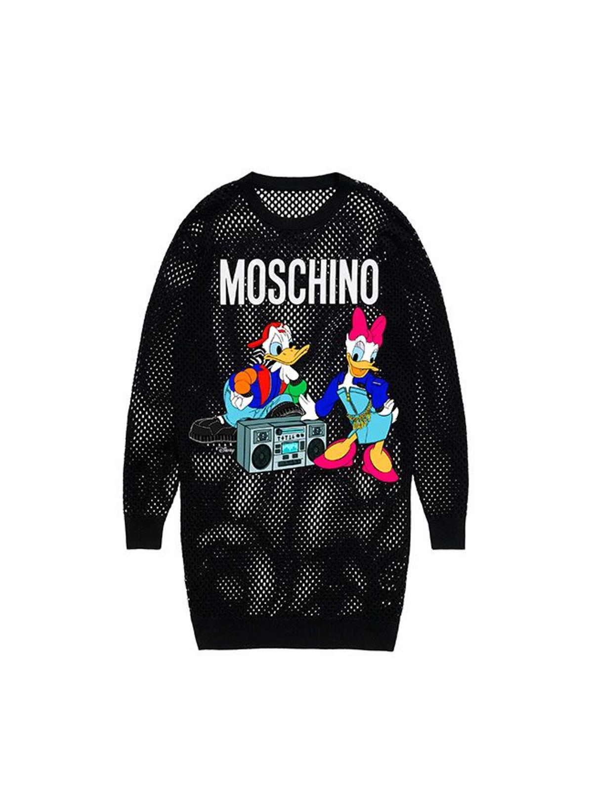 Todas las imágenes de la colección de Moschino x H&amp;M: vestido de rejilla con Donald y Daisy