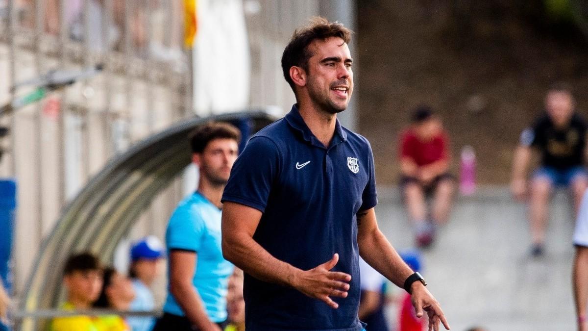 Iván Carrasco dirigió a Lamine en el Cadete A del Barça de la temporada 2021-22