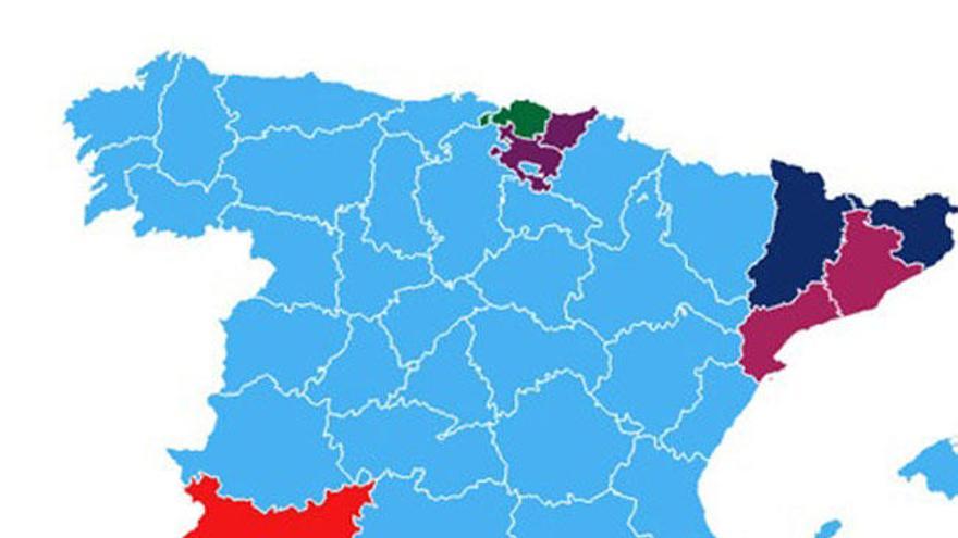 Mapa de las elecciones generales de 2015