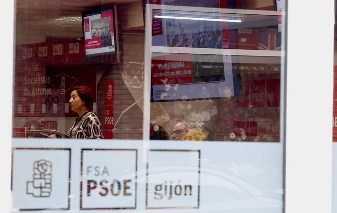 Carmen Moreno, en la asamblea del PSOE de Gijón