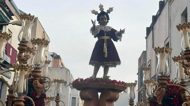 Procesión del Niño Jesús de la Estrella por las calles del barrio de la Huerta de la Reina.