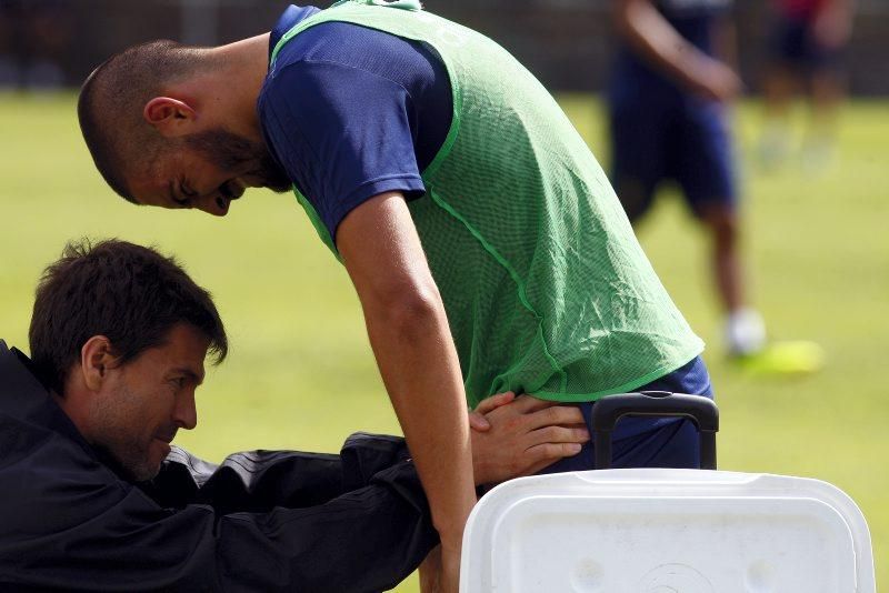 Primer entrenamiento del Real Zaragoza en Boltaña